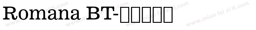 Romana BT字体转换